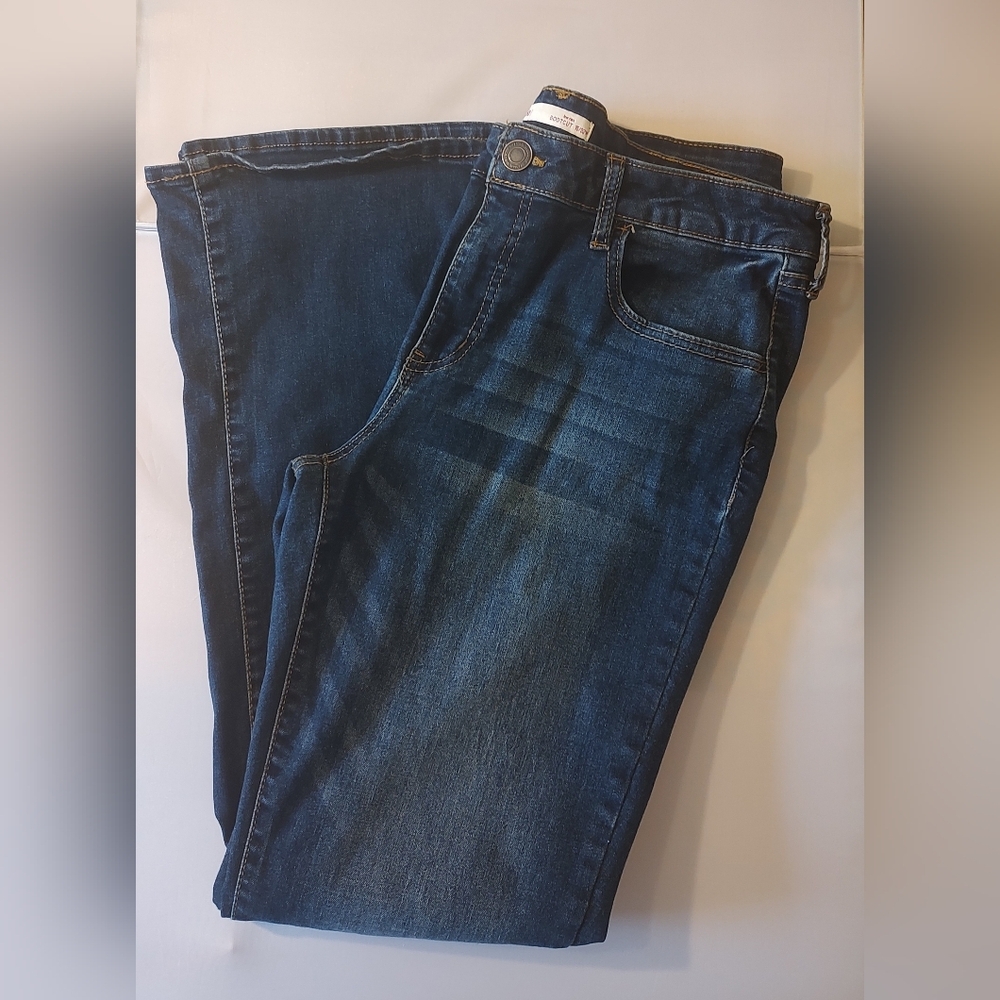 SO Women's Size 15/32W Bootcut Low Rise Jeans Dark Wash